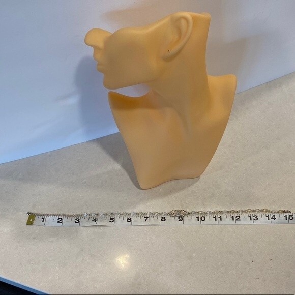 Choker Crystal Beads With Vintage Rhinestone Center Pendant Adjustable - Picture 7 of 7